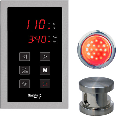 Steam Spa Indulgence Touch Panel Control Kit in Brushed Nickel, 848308031704, INTPKBN