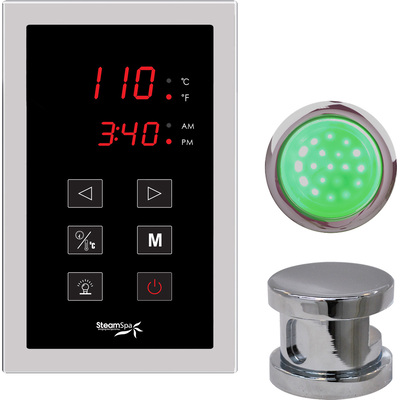 Steam Spa SteamSpa Indulgence Touch Panel Control Kit in Chrome, 848308031711, INTPKCH