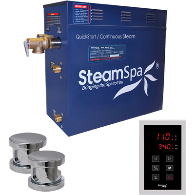 Steam Spa SteamSpa Oasis 10.5 KW QuickStart Acu-Steam Bath Generator Package in Polished Chrome, 848308031438, OAT1050CH