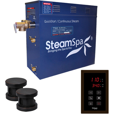Steam Spa SteamSpa Oasis 10.5 KW QuickStart Acu-Steam Bath Generator Package in Oil Rubbed Bronze, 848308031452, OAT1050OB
