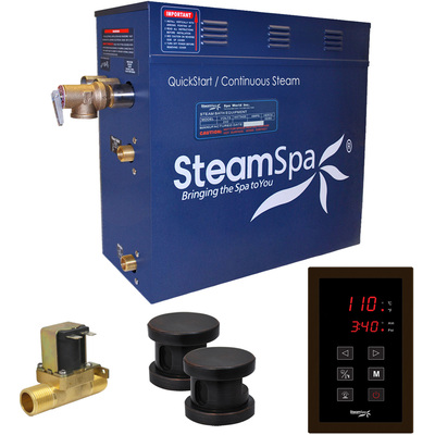 Steam Spa SteamSpa Oasis 10.5 KW QuickStart Acu-Steam Bath Generator Package with Built-in Auto Drain in Oil Rubbed Bronze, 848308068502, OAT1050OB-A