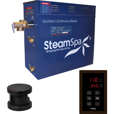 Steam Spa SteamSpa Oasis 7.5 KW QuickStart Acu-Steam Bath Generator Package in Oil Rubbed Bronze, 848308031216, OAT750OB