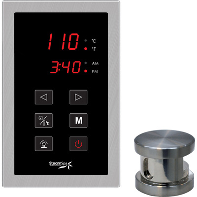 Steam Spa Oasis Touch Panel Control Kit in Brushed Nickel, 848308031667, OATPKBN