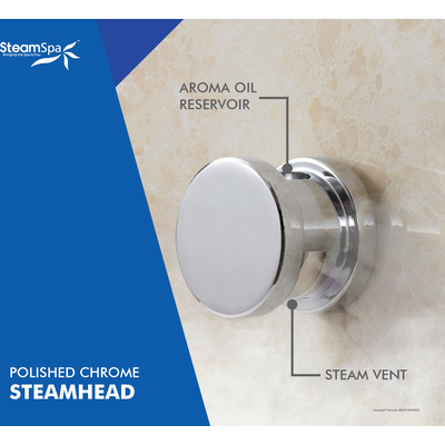 Steam Spa Steam Shower Generator Kit System | Polished Chrome + Self Drain Combo| Enclosure Steamer Sauna Spa Stall Package|Touch Screen Wifi App/Bluetooth Control Panel |2x 7.5 kW Raven | RVB1500CH-A, 191042061866