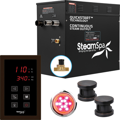 Steam Spa Raven Series 12kW QuickStart Steam Bath Generator Package in Oil Rubbed Bronze, 191042053786, RVT1200ORB-A