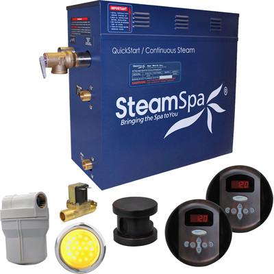 Steam Spa SteamSpa Royal 6 KW QuickStart Acu-Steam Bath Generator Package with Built-in Auto Drain in Oil Rubbed Bronze, 848308068076, RY600OB-A