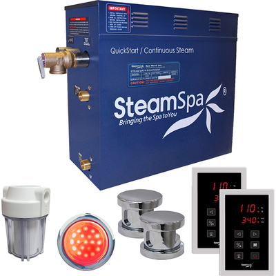 Steam Spa SteamSpa Royal 10.5 KW QuickStart Acu-Steam Bath Generator Package in Polished Chrome, 848308031513, RYT1050CH