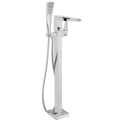 Streamline Bath Freestanding Polished Chrome Bathtub Faucet With Showerhead H-100 , H-100-TFMSHCH