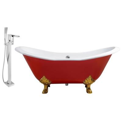 Streamline Bath Faucet And Cast Iron Tub Set 61