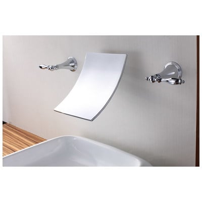Sumerain S1100CW Wall-mounted Waterfall Bathroom Faucet Polished Chrome