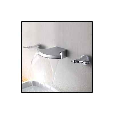 Sumerain S1110CW Wall Mounted Bathroom Sink Faucet With Two Handles Polished Chrome