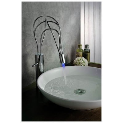 Sumerain S1351CL Single Lever Led Thermal Vessel Basin Faucet In Polished Chrome