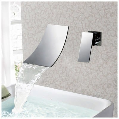 Sumerain Bathroom Faucets, Wall Mounted,Widespread, Modern,Single Handle,Waterfall,Widespread, Bathroom,Single Handle,Wall Mount,Widespread, Single, Complete Vanity Sets, basin faucet, S1364CW