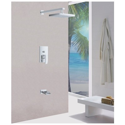 Sumerain S3078CW Lever Handle Waterfall Faucet Shower System With Tub Filler
