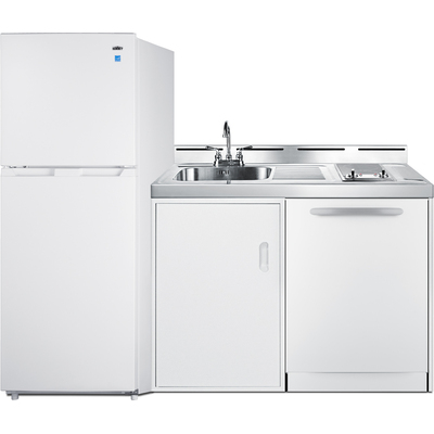 Summit 71 inch Wide All-In-One Kitchenette with Dishwasher, 761101086927, ACKDW721G