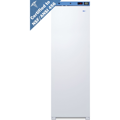 Summit 24 inch Wide Upright Medical Refrigerator, Certified to NSF/ANSI 456 Vaccine Storage Standard, 761101107721, ACR1601WNSF456LHD