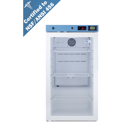 Summit 19 inch Wide Medical Refrigerator, Certified to NSF/ANSI 456 Vaccine Storage Standard, 761101107752, ACR32GNSF456LHD