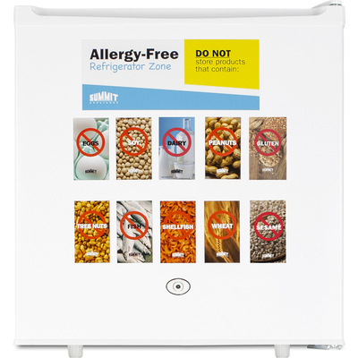 Summit 19 inch Wide Allergy-Free All-Refrigerator, 761101076089, AZAR2W