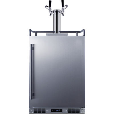 Summit 24 inch Wide Built-In Outdoor Commercial Beer Kegerator, 761101084060, BC74OSCOMTWIN