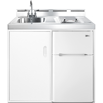 Summit 39 inch Wide All-in-one Kitchen With Glass Cooktop C39ELGLASS