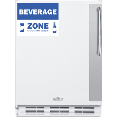 Summit Commercial 5.5 cu.ft. beverage zone all-refrigerator with stainless steel handle, 7.61101e+011, FF6W7BZ