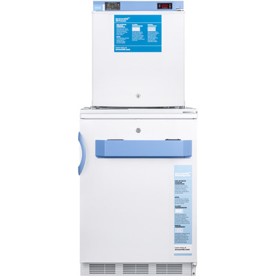 Summit 24 inch Wide All-Refrigerator/All-Freezer Combination, 761101073798, FF7LW-FS24LSTACKMED2