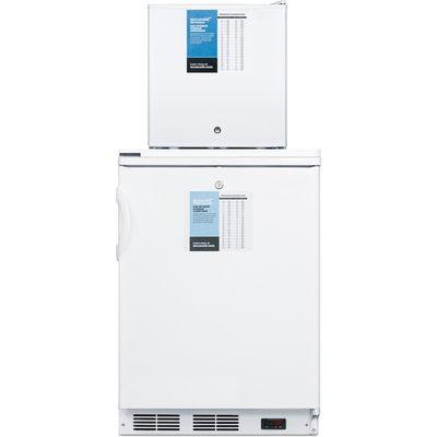 Summit 24 inch Wide All-Refrigerator/All-Freezer Combination, 761101073804, FF7LW-FS24LSTACKPRO