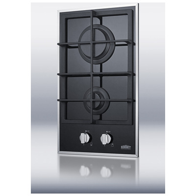Summit GC2BGL 2-burner Gas-on-glass Cooktop With Sealed Burners