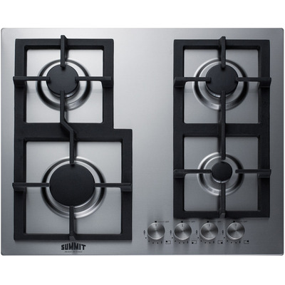 Summit 24 inch Wide 4-Burner Gas Cooktop In Stainless Steel 
, 761101064291, GCJ4SS