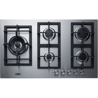 Summit 34 inch Wide 5-Burner Gas Cooktop In Stainless Steel 
, 761101064314, GCJ536SS