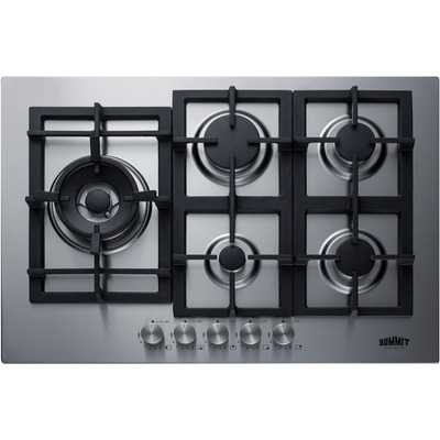 Summit 30 inch Wide 5-Burner Gas Cooktop In Stainless Steel 
, 761101064307, GCJ5SS