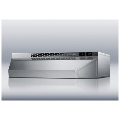 Summit H1630SS 30 Inch Wide Convertible Range Hood For Ducted Or Ductless Use In Stainless Steel Finish