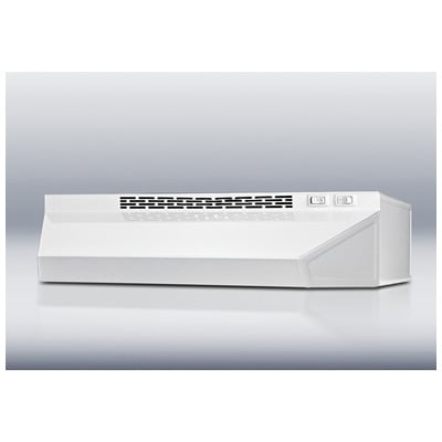 Summit H1630W 30 Inch Wide Convertible Range Hood For Ducted Or Ductless Use In White Finish
