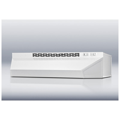 Summit H1730W 30 Inch Wide Ductless Range Hood In White Finish