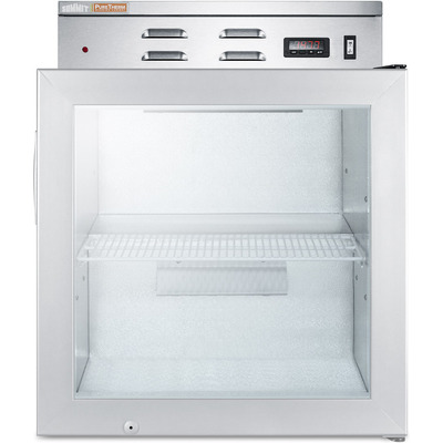 Summit PHC51G Single Chamber Compact Warming Cabinet With Glass Door, Digital Thermostat, And Lock