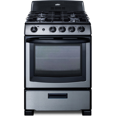 Summit 24 inch Wide Gas Range, 761101058375, PRO247SS