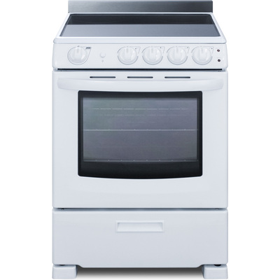 Summit 24 inch Wide Electric Smooth-Top Range, 761101061771, REX2421WRT