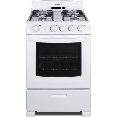 Summit 24 inch Wide Gas Range, 761101058276, RG244WS