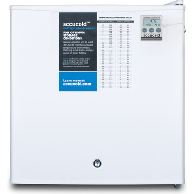 Summit Compact Refrigerator-freezer With Front-mounted Lock And Thermometer For General Purpose Use; S19LWHPLUS2