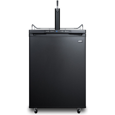 Summit SBC635M Freestanding Residential Beer Dispenser, Auto Defrost With Digital Thermostat And Black Exterior Finish
