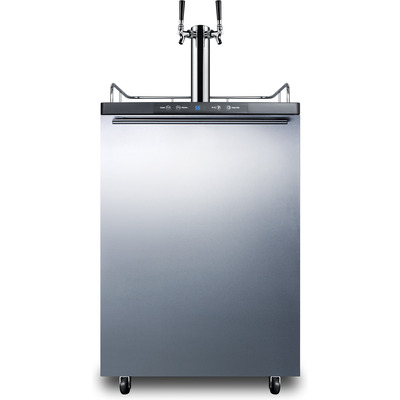 Summit SBC635MSSHHTWIN Freestanding Residential Beer Dispenser With Digital Thermostat