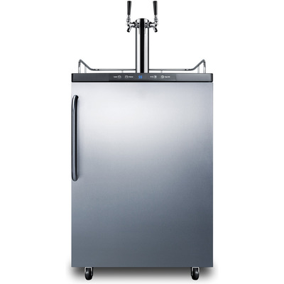 Summit SBC635MSSTBTWIN Freestanding Residential Beer Dispenser With Digital Thermostat