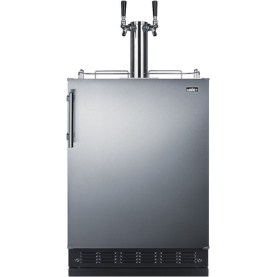 Summit Commercial dual tap kegerator designed for built-in applications, 7.61101e+011, SBC7BRS