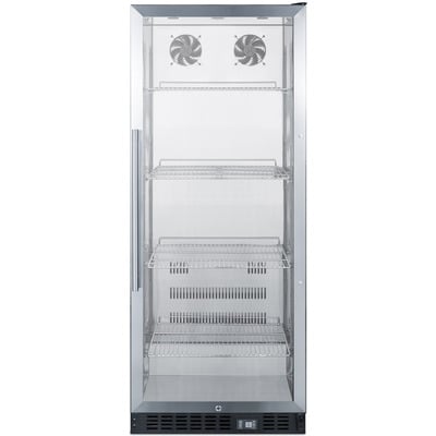 Summit SCR1156 Full-sized Glass Door Beverage Merchandiser With Stainless Steel Interior