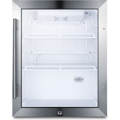 Summit Compact Commercial Glass Door Beverage Cooler SCR314LCSS