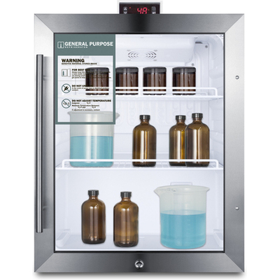 Summit General purpose compact glass door refrigerator with lock, 7.61101e+011, SCR314LDTGP