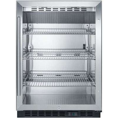 Summit SCR610BLCSS Commercial, Built-in Under-counter Beverage Refrigerator With Ss Interior