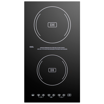 Summit SINC2220 Two Burner Built-in Smooth Top Induction Cooktop, 230 V