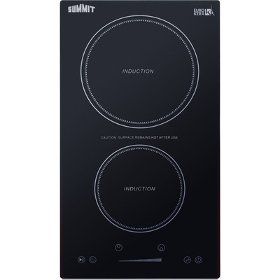 Summit 12 inch Wide 115V 2-Zone Induction Cooktop, Cord Included, 761101083513, SINC2B115