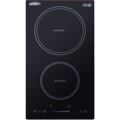 Summit 12 inch Wide 208-240V 2-Zone Induction Cooktop, 761101083520, SINC2B230B